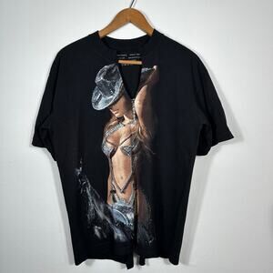 Beyoncé Renaissance World Tour T-Shirt Medium Cowboy Hat Graphic Cut Style